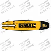 DEWALT Replacement Bar: 8 in Compatible Bar Lg, 3/8 in, 0.05 in Gauge (MPN DWZCSB8). Key specifications — Brand: DEWALT; Compatible Chain Saw Manufacturer: Dewalt; Pitch: 3/8 in.