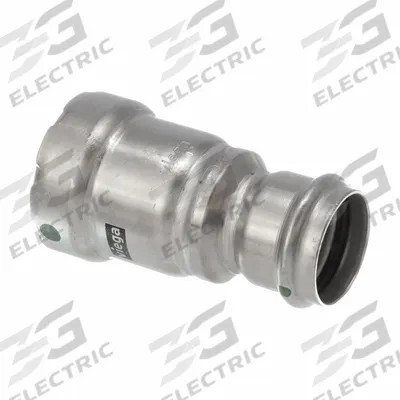 VIEGA MEGAPRESS Transition Coupling: 1 1/4 in Pipe x 1 1/4 in Pipe Size, Coupling Body - Potable Water Stainless Steel Press Tube Fittings