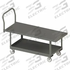 APPROVED VENDOR Platform Truck: 1,400 lb, 60 in L x 30 in W x 27 in H Deck, Solid, 12 ga Deck, Std (MPN WHPT30605PU95). Key specifications — Side Panel Type: No Side Panels; Brand: APPROVED VENDOR; Color: Gray; Caster/Wheel Configuration: (2) Rigid.