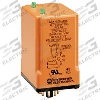 ATC DIVERSIFIED ELECTRONICS Alternating Relay: ARA Series, 120V AC, SPDT, Square, Panel Mounting (MPN ARA120ABA). Key specifications — Contact Rating (AC): 10 A @ 240V (Inductive); Manufacturer Part Number: ARA120ABA; Base Type: Square; Brand: ATC DIVERSIFIED ELECTRONICS; Mounting Style: Panel.