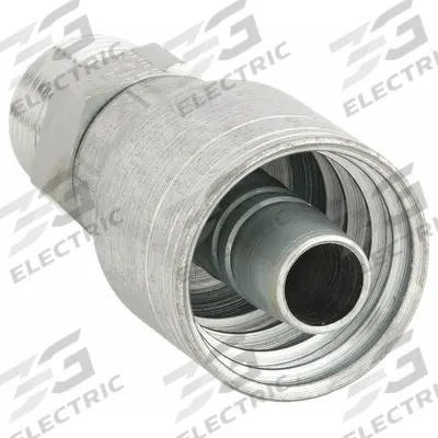AEROQUIP Hydraulic Crimp Fitting: Steel x Steel, Straight, -8 For Hose Dash Size - Aeroquip Crimp Hydraulic Hose Fittings with ORB Connection