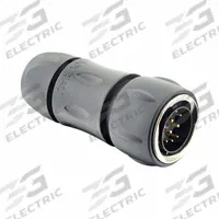 SOURIAU Electrical Connector: Trim Trio UTGX 14, Plug with Cable Gland, 12 Contacts, 10 A, 250V (MPN UTGX6JC14E12P). Key specifications — attr1043586: 20 AWG to 18 AWG; attr1043574: Contacts Included; attr1043578: Solder; attr1020114: SOURIAU; attr1043080: 1/3 Bayonet; attr1043085: IP68; attr1043079: Trim Trio UTGX; attr1043575: Male.