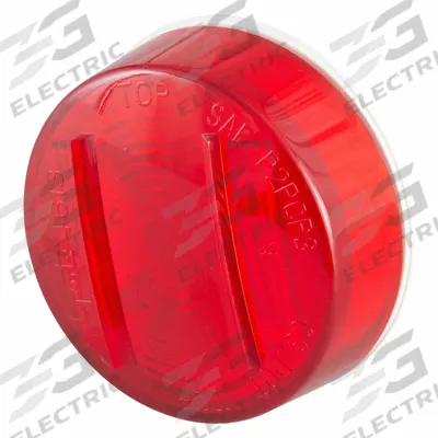 GROTE Clearance Marker Lamp: Clearance Light, LED, Round, Red, Bracket/Grommet - Clearance Lights