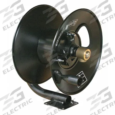 REELCRAFT Hand Crank Hose Reel: 50 ft (3/8 in I.D.), 13 1/4 in L x 15 1/2 in W x 15 5/8 in H - Lightweight Hand-Crank Hose Reels with Tubular-Base