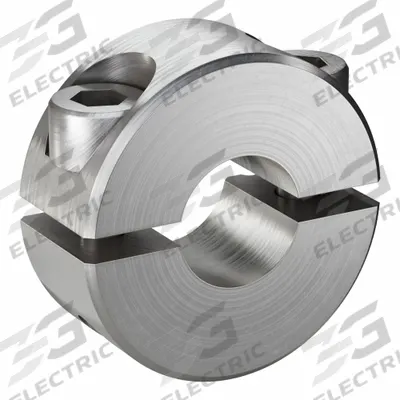 RULAND MANUFACTURING Shaft Collar: 2-Piece, Inch, Round, Clamp-On, 1/4 in Bore Dia - Stainless Steel Shaft Collars