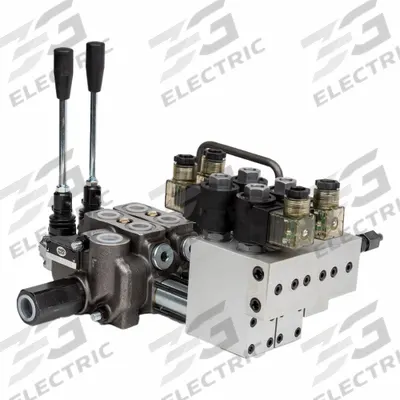 HYDRO CUSTOM Hydraulic Directional Control Valve: Four-Way / Three Positions - Stack Valve Working Sections