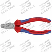 KNIPEX Crimper: Insulated Single Ferrules/Non-Insulated Single Ferrules, Trapezoid Crimp, 24 AWG (MPN 97 62 145 A). Key specifications — attr513948: Trapezoid Crimp; attr513949: Non-Insulated Single Ferrules; attr510596: KNIPEX.
