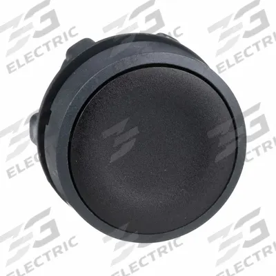 SCHNEIDER Flush Push Button: Black, 22 mm Mounting Size, Non-Metallic - Flush-Mount & Recessed Push-Button Operators