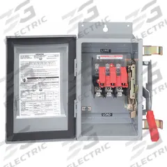 SIEMENS Solar Safety Disconnect Switch: Fusible, 60 A, 600V AC, Indoor, Negative Polarity (MPN HF362PV). Key specifications — Phase: Three; UL 98B Certification: Yes; Brand: SIEMENS.