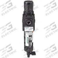 SPEEDAIRE Filter-Regulator: Compact Series, 1/4 in NPT, 80 cfm, 40 micron, 5 psi to 150 psi, Zinc (MPN 4ZK83). Key specifications — attr109419: SPEEDAIRE; attr109429: Zinc; attr109463: No; attr109467: Rubber; attr109468: Compact.