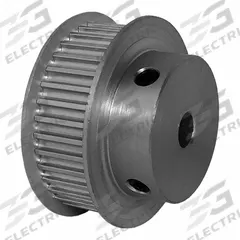 DAYTON Timing Pulley: Curvilinear, Fixed, For 9 mm Belt Wd, 36 Teeth, 3 mm Pitch, Aluminum (MPN 36-3M09M6FA6). Key specifications — Brand: DAYTON; Finish: Clear Anodized; For Belt Series: Powerhouse®.