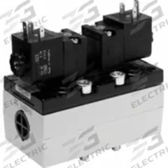 AVENTICS Solenoid Air Control Valve: Series 581, Double Solenoid, Five-Way / Three-Position, 24V DC (MPN 5813590650). Key specifications — attr1077643: Plug-In; attr1093108: Solenoid Coil Included; attr1077629: AVENTICS; attr1077665: Internal Pilot; attr1077689: Detent; attr1077692: 581; attr1077625: 5813590650; attr1077679: Non-Locking.