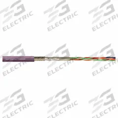 CHAINFLEX Bus Cable: (4) Pr 26 AWG (0.14), PUR, Order by the Foot, Ethernet/CAT5e, Red (MPN CF898-045). Key specifications — Bus System: Ethernet/CAT5e; Conductor Grouping: (4) Pair 26 AWG; Minimum Bend Radius Factor - Fixed: 8 x OD; Minimum Bend Radius Factor - Flexible: 12 x OD; Shielding: Shielded; Brand: CHAINFLEX.