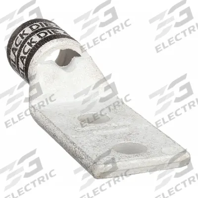APPROVED VENDOR Compression Lug: For 2/0 AWG, Stranded Wire, 1/4 in Stud Size, Std - Two-Hole Compression Lugs