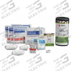 Trauma Responder Pack: 26 Components, Plastic, Tube, White, No Medication Included, Plastic (MPN RC-645). Key specifications — Brand: FIRST AID ONLY; Adhesive Bandages Included: (3) Gauze Rolls; Product Type: Trauma Responder Pack; PPE and Disposal Equipment Included: (4) Nitrile Exam Gloves; Oral and Inhalant Medicinals Included: No Oral/Inhalant Medicinals; Tools Included: (1) Tape; Topical Medicinals Included: (2) Hand Sanitizer; Wound Dressings Included: Conforming Gauze Roll Bandage.