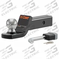 CURT Towing Ball Mount: III, 2 in Ball Dia, Ball Mount Ball Mount, 2 in Compatible Ball Dia (MPN 45141). Key specifications — Material: Carbon Steel; Ball Mount Style: Ball Mount; Vehicle Class: III; Brand: CURT; Features: Limited Lifetime Warranty (1 yr Finish, 1 yr Parts); Finish: Powder Coated; Includes: Fusion Ball Mount #45134; Mount w/ Hitch Ball Style: Non-Adjustable.