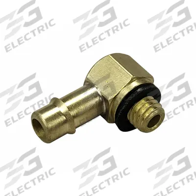 MEM-CO Barbed Fitting Elbow: 1/4 in Pipe x 11/64 in ID Size, Threaded x Barbed - Nickel-Plated Brass Barbed Tube Fittings