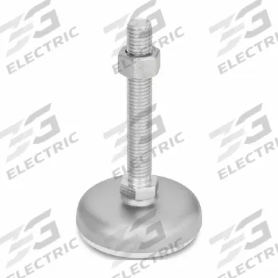 JW WINCO Male-End Leveling Mount: Swiveling Stud, 1/2"-13 Thread Size, 3.94 in - Non-Skid Male Leveling Mounts
