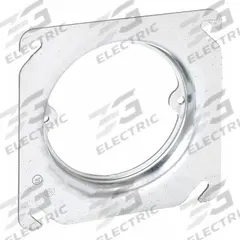 RACO Plaster Ring: Open/Raised, 5/8 in Raised Ht, Steel, 4 in Overall Lg, 4 in Overall Wd (MPN 756). Key specifications — Brand: RACO; Material: Steel; Cover Design: Open/Raised.