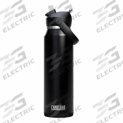 CAMELBAK Bottle: 32 oz Capacity, Black, Stainless Steel, Not BPA-Free, 13 in Overall Ht - Insulated Stainless Steel Water Bottles
