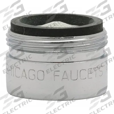 CHICAGO FAUCETS Outlet: 1 gpm Flow Rate, Laminar Flow Outlet, Brass, Chrome Finish, Male - Faucet Aerators & Outlets