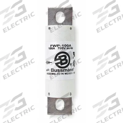 BUSSMANN Semiconductor Fuse: FWP Series, Fast-Acting, 100 A, 700 V AC - Fast-Acting Bolt-On Fuses