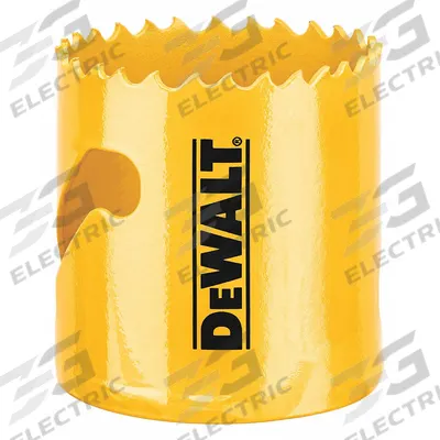 DEWALT Hole Saw: 2 1/8 in Saw Dia., 4/5 Teeth per Inch, 1 3/4 in Max. Cutting Dp - Multi-Material-Cutting Hole Saws without Arbor