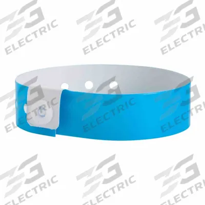 ID Wristband: No Legend, 10 in Overall Lg, 3/4 in Overall Wd, Vinyl, Blue - Security Wristbands