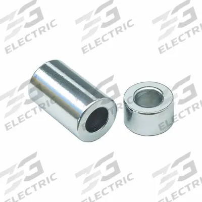 APPROVED VENDOR Chrome Spacer: 3/8 in Screw Size, 3/8 in Overall Lg, Round, Steel, Steel - Steel Spacers
