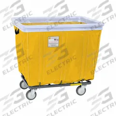 R&B WIRE PRODUCTS INC. Basket Truck: 20 cu ft, 525 lb, 43 in L x 32 in W x 40 in H, Yellow, Steel (MPN 416SOBC/ANTI/YEL). Key specifications — Brand: R&B WIRE PRODUCTS INC.; Liner Color: Yellow; Caster/Wheel Configuration: (4) Swivel; Assembled/Unassembled: Assembled.