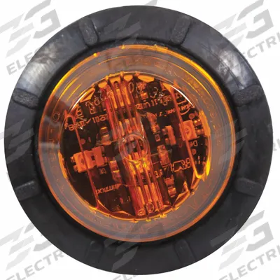 MAXXIMA Clearance Marker: Clearance Light, LED, Round, Surface Mount, Amber, Hole/Panel - Clearance Lights