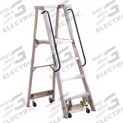 LOUISVILLE LADDER Platform Stepladder: 4 ft Ladder Size, Aluminum, 300 lb Load Capacity, 42 lb Wt (MPN AP5004). Key specifications — Brand: LOUISVILLE LADDER; Included Features: Handrails.