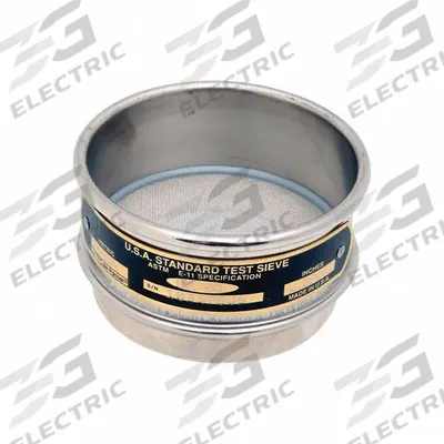 COLE-PARMER Standard Stainless Steel Cloth Test Sieve: Stainless Steel, 3 in Outside Dia - Standard Stainless Steel Cloth Test Sieves