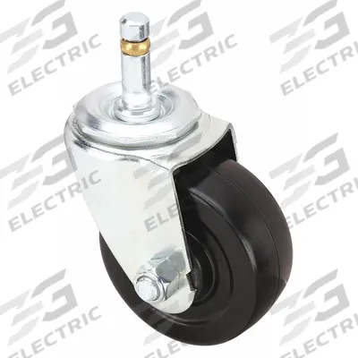 APPROVED VENDOR Stem Caster: Swivel, No Brake, 3 in Wheel Dia., 1 1/4 in Wheel Wd, Rubber - Friction-Ring Stem Casters for Furniture & Office Equipment