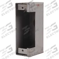 KEEDEX Weldable Gate Box: Weldable Electric Strike Box, Steel, 1 Mounting Holes, Hardware Included (MPN K-BXES2). Key specifications — Brand: KEEDEX; Color: Silver; Finish: Unfinished; Hardware Included: Yes; Material: Steel; Product Type: Weldable Electric Strike Box.