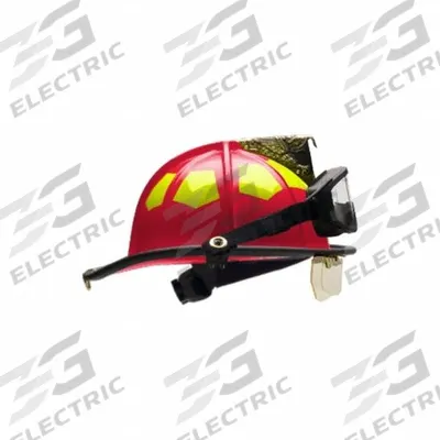 BULLARD Fire Helmet: Red, Fiberglass, Chin Strap
