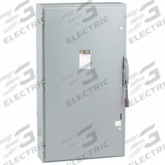 SQUARE D Safety Switch: Fusible, 400 A, Three Phase, 600V AC, Galvanized Steel, Indoor (MPN H365N). Key specifications — Brand: SQUARE D.