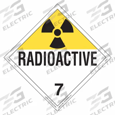 LABELMASTER Radioactive Placard: Radioactive, 10 3/4 in x 10 3/4 in, 10 3/4 in Label Ht - Class 7: Radioactive