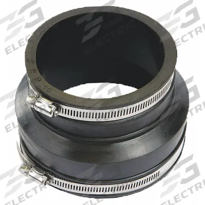APPROVED VENDOR Flexible Pipe Straight: PVC, For 4 in_6 in Pipe, Clay/Iron/PVC - Flexible Transition Pipe Fittings