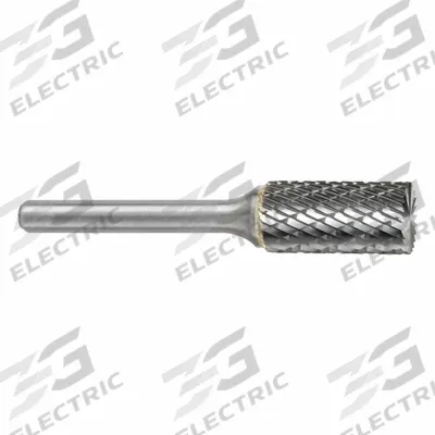 SGS PRO Carbide Bur: Cylinder with End Cut, SB-1L, Double Cut, 1/4" x 1" Head - Double-Cut End-Cut Cylinder Burs