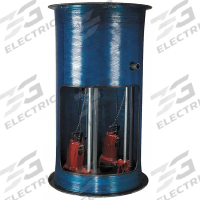 LIBERTY PUMPS Grinder Pump System: Fiberglass, 2 hp, 208/230V AC, 50 gpm @ 10' of Head - Duplex Sewage Grinder Pump Packages