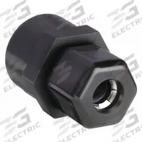 PARKER Compression Fitting Adapter: 3/8 in OD x 1/4 in Pipe Size, Compression x FNPTF, Polypropylene (MPN P6FC4). Key specifications — Standards: FDA Approved; Brand: PARKER.
