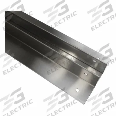 HADRIAN Screen Channel: Stainless Steel, Stainless Steel, 47 in Overall Ht - Brackets, Alcove Clips & Channels for Bathroom Partitions