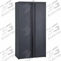 EDSAL Storage Cabinet: 36 in x 18 in x 72 in, Leveling, Shelves, Black, Unassembled, Black (MPN RTA361872S-BLK). Key specifications — Cabinet Color: Black; Base Type: Leveling; Assembled: Unassembled; Mobility: Stationary; Cabinet Material: Aluminum; Brand: EDSAL; Cabinet Style: Shelf; Cabinet Storage Components: Shelves.
