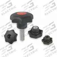 KIPP Hand Knob: 7 Point, Plastic w/ Steel Thread, M10 Thread, 45 mm Thread Lg, 40 mm Dia (MPN K0155.410X45). Key specifications — Brand: KIPP.
