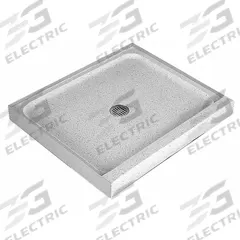 FIAT PRODUCTS Shower Floor: Rectangle, Single Threshold, Terrazzo, 32 in Overall Lg, 4 in Overall Ht (MPN 4232MFTR081). Key specifications — Material: Terrazzo; Drain Location: Center; Brand: FIAT PRODUCTS.