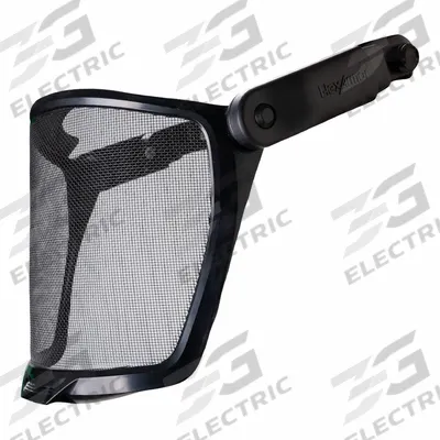 HEXARMOR Face Shield: Uncoated, Metal Detectable, Black - Hexarmor Face Shield Assemblies for Hard Hats