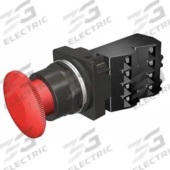 SIEMENS Mushroom Head Push Button: Non-Illuminated, Mushroom Head Profile, Non-Metallic, 30 mm, 2NC (MPN 52BR8W2G). Key specifications — Brand: SIEMENS; Action: Maintained; Series: Class 52; Terminal Connection: Pressure Plate; Push Button Material Type: Non-Metallic.
