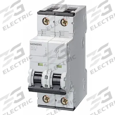 Siemens Supplementary Protector: 25 A Amps, 72V DC, 10kA at 400V AC, Screw Clamp - B-Curve, 2-Pole UL1077 DIN Rail-Mount Supplementary Protectors