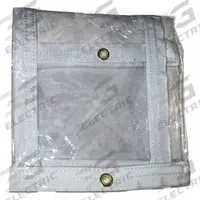 MAURITZON Tarp: 7.75 ft Lg, 5.75 ft Wd, Heavy Duty, 20 mil, Vinyl, Clear, 18 oz/sq yd, Waterproof (MPN T-PVC20-0608). Key specifications — Color: Clear; Brand: MAURITZON.